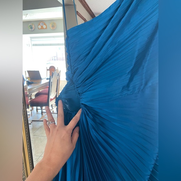 Baltic Born Teal One Shoulder Dress - Picture 4 of 8